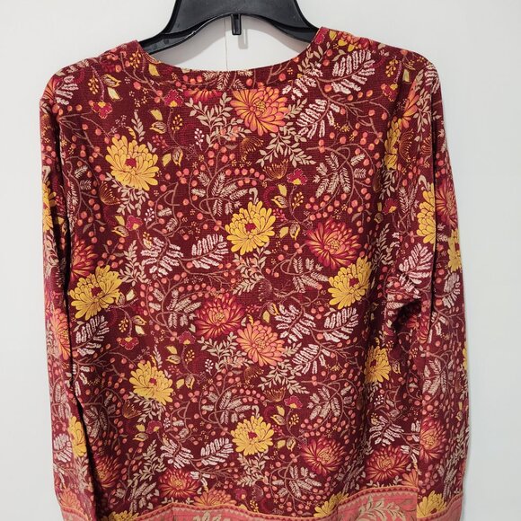 Appleseed's Women's Limited Edition Floral Country Weekend Border Blouse - PM - Picture 6 of 8